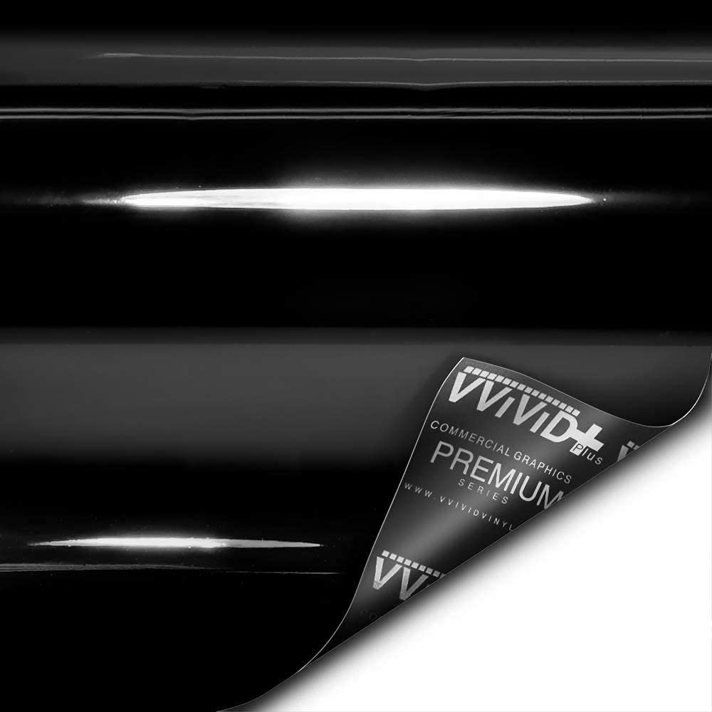 VViViD+ Ultra Gloss Premium Vinyl Car Wrap Film 6ft x 5ft, Piano Black