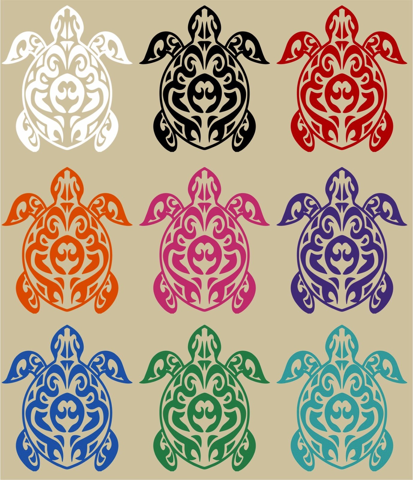 Tribal Turtle Ocean Sea Pet Car Truck Window Graphic Vinyl Decal Sticker