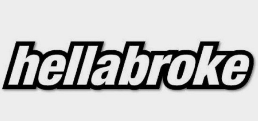 Hellabroke White Vinyl Decal Sticker