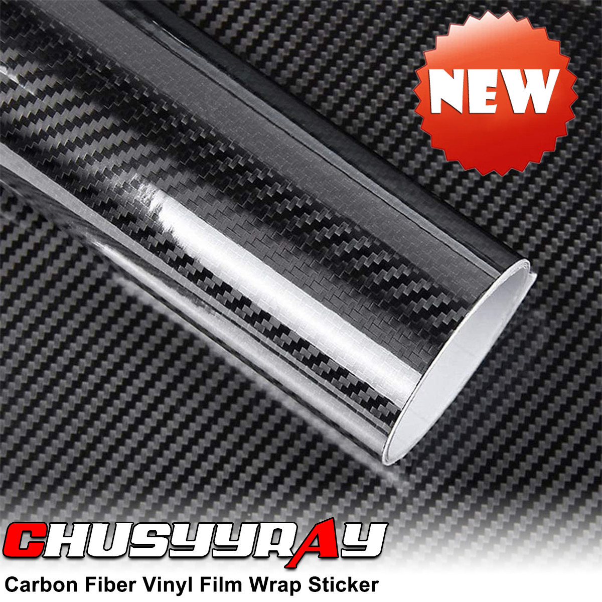 5D Carbon Fiber Texture Matte Black Vinyl Car Wrap Sticker Decal Film Sheet