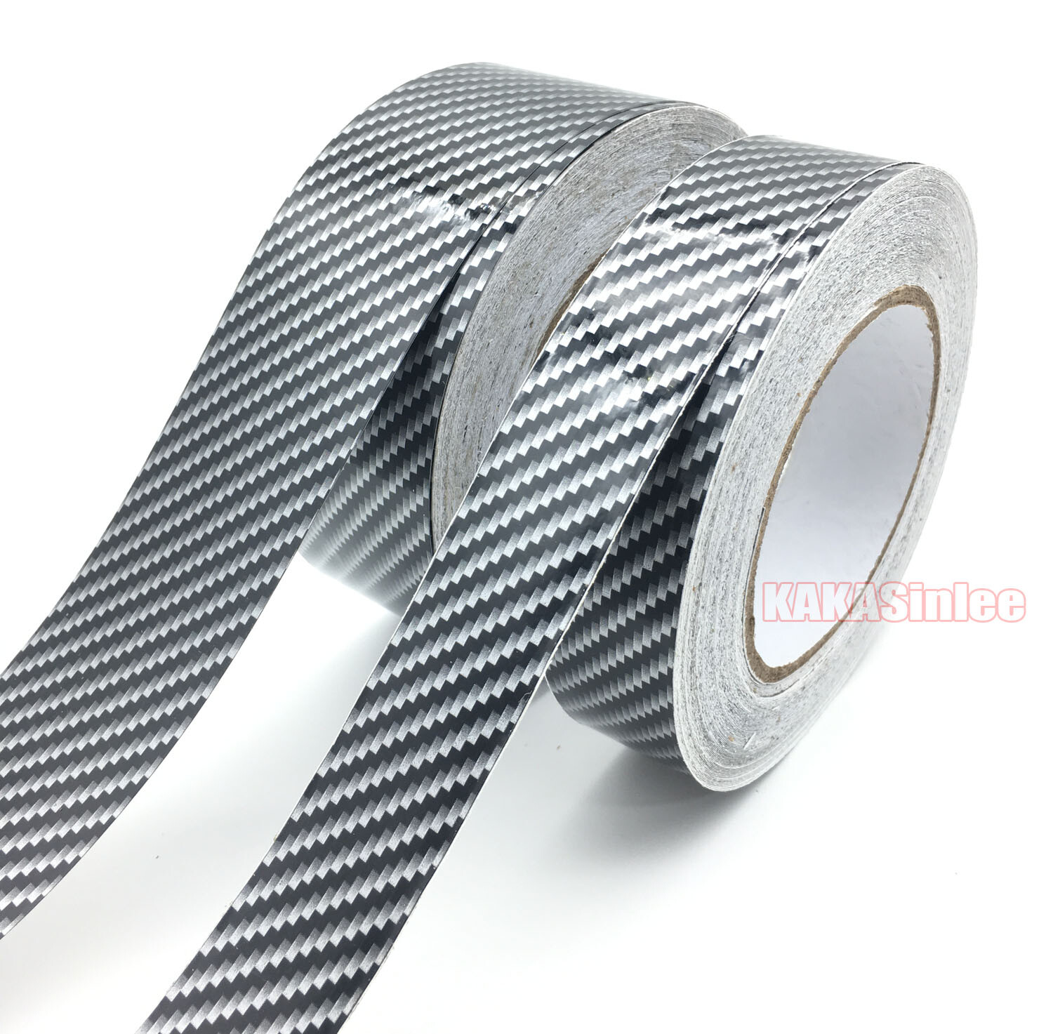 2″ x 120″ – 2D Black Car Sheet Texture Carbon Fiber Vinyl Film Wrap Sticker Trim