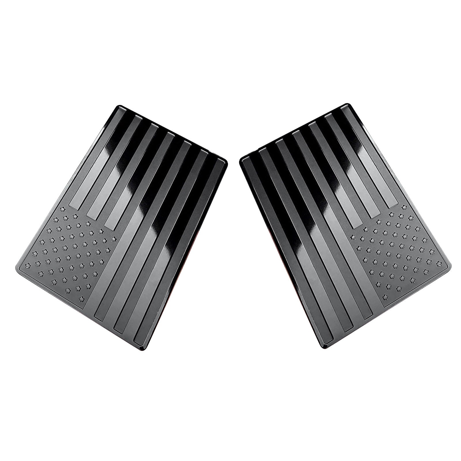2Pc Aluminum American Flag Sticker Car Emblem Badge Motorcycle Stickers Exterior