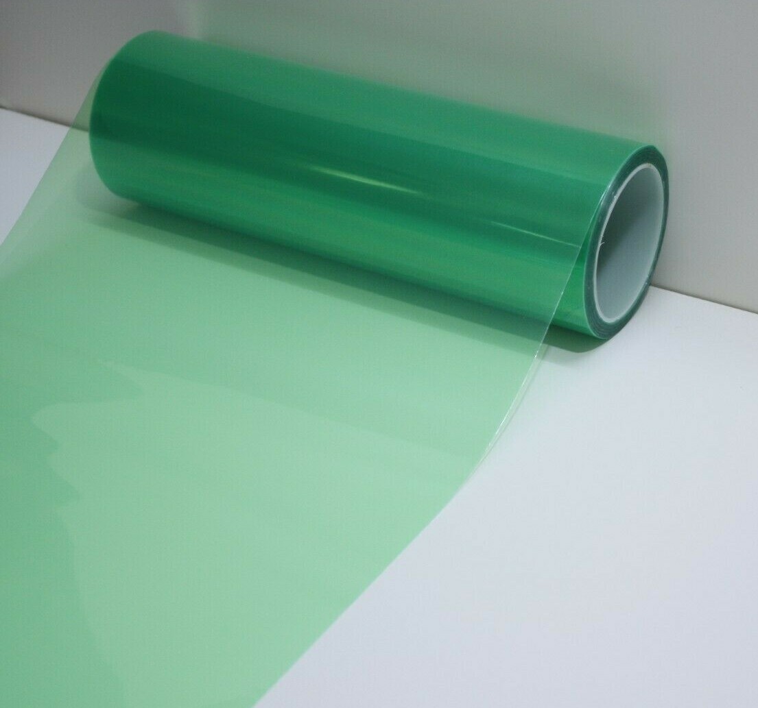 Gloss Glossy GREEN Light Tint Film Fog Tail Headlight Overlay Cover Roll Sheet