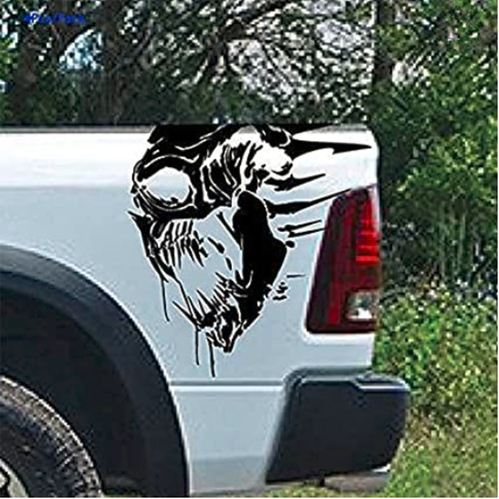 2x Skull Sticker Film Car Vinyl Graphic Decals Body Tailgate Auto Accessories