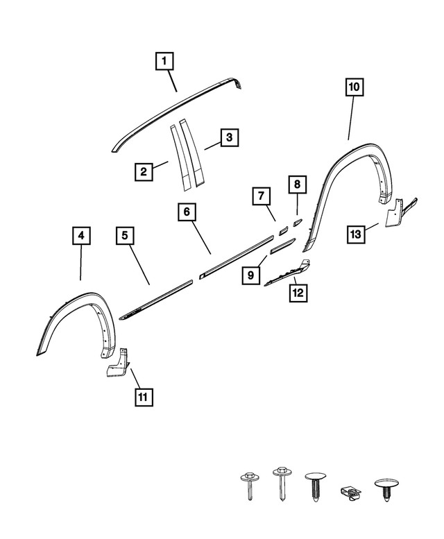 Genuine Mopar B Pillar Applique Left 68292937AC