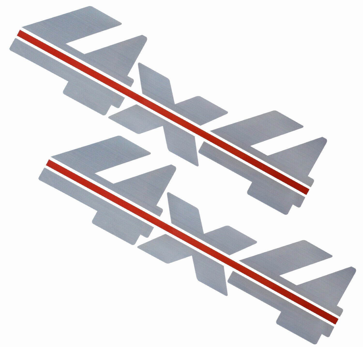Pair Set 4×4 Decals (Silver) – 1988 to 1997 Fits Truck Bed Sticker