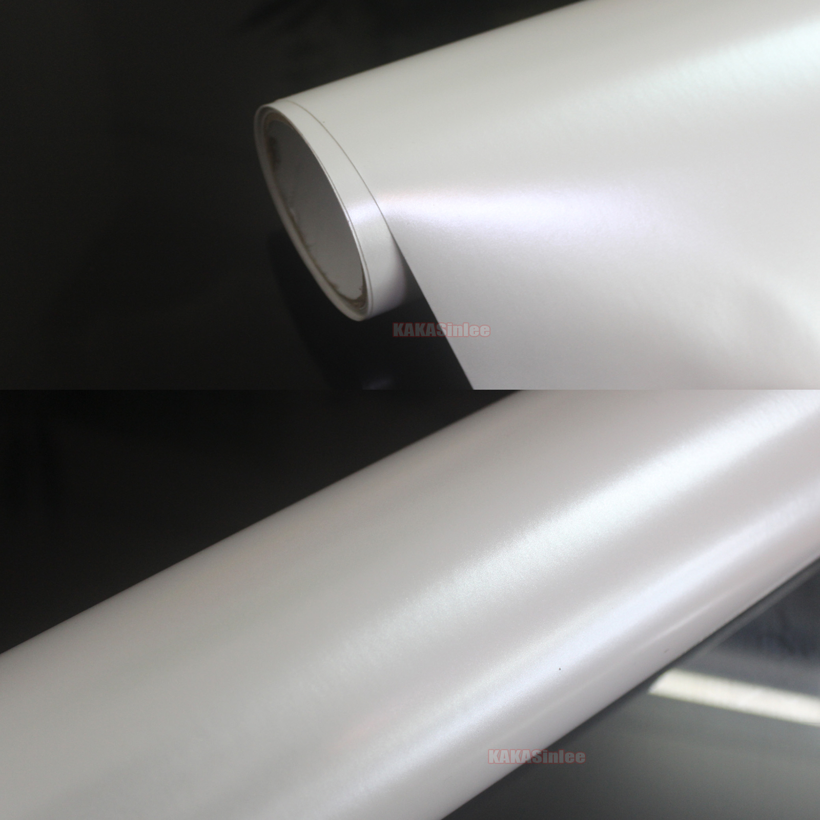 Flexible Pearl Metal Car Wrap Sticker Glitter Satin Chrome Vinyl Decal White US