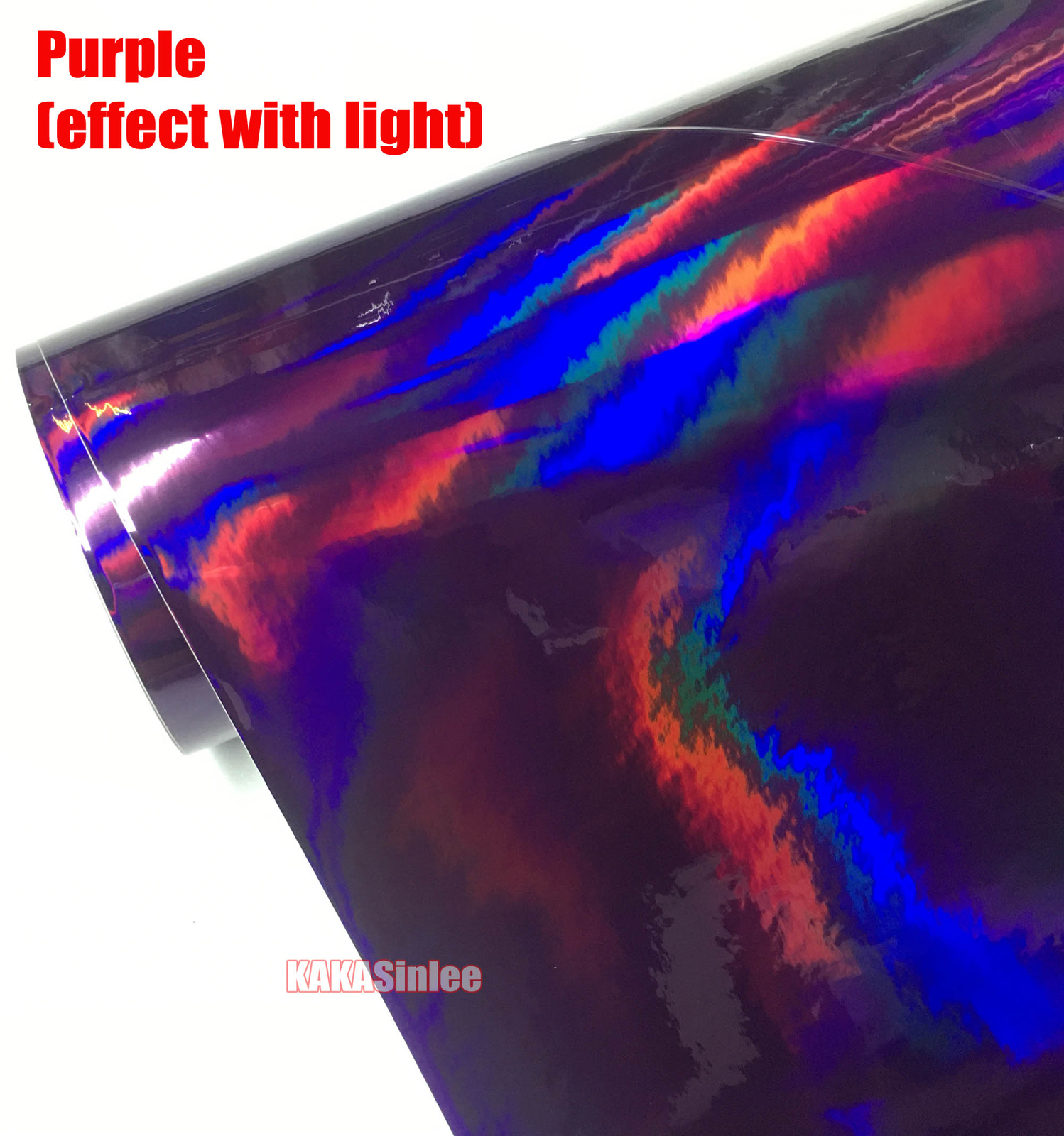 65FT Purple Glossy Laser Chrome Chameleon Entire Car Vinyl Wrap Hood Sticker US