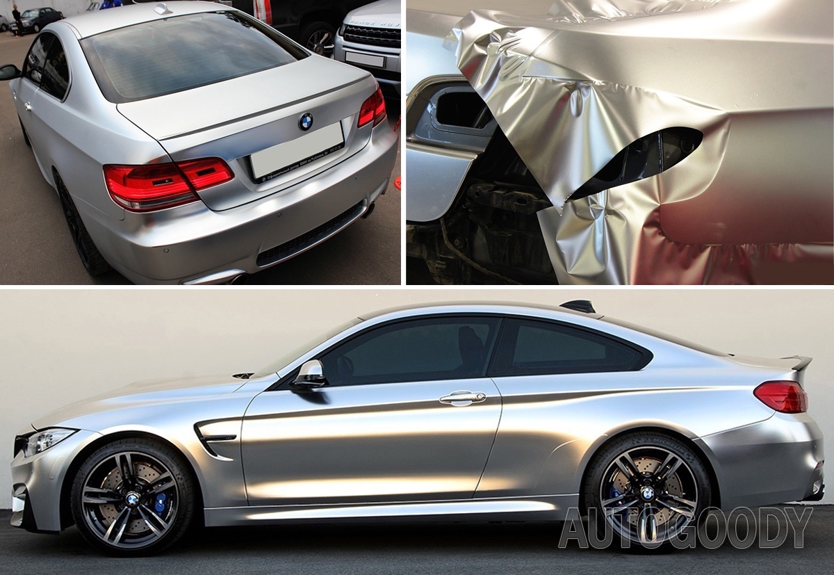 36″ x 60″ Satin Matte Chrome Metallic Silver Vinyl Film Wrap Sticker Bubble Free