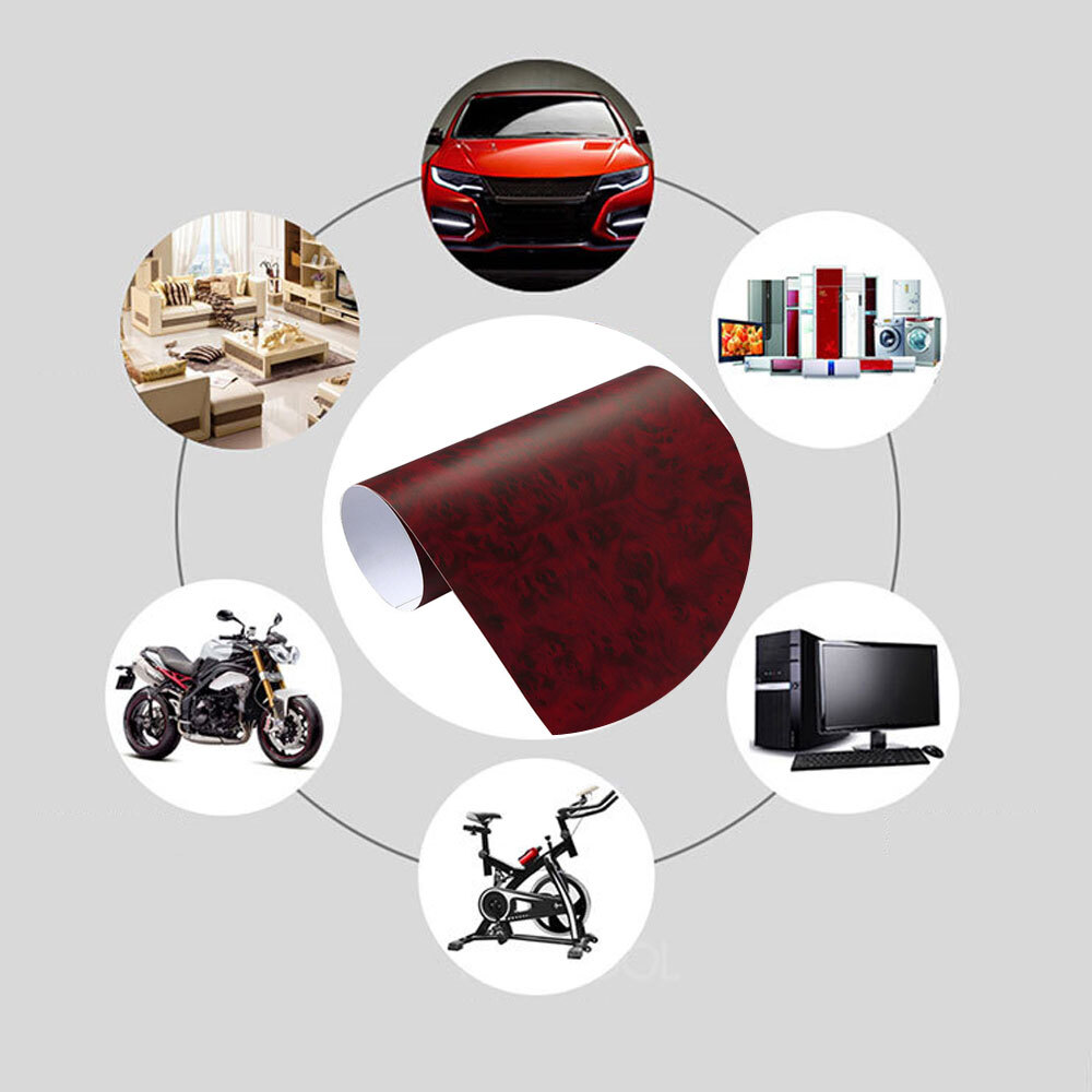 Matte Glossy Wood Grain Textured Vinyl Wrap Sticker Car Home Interior Decor DIY
