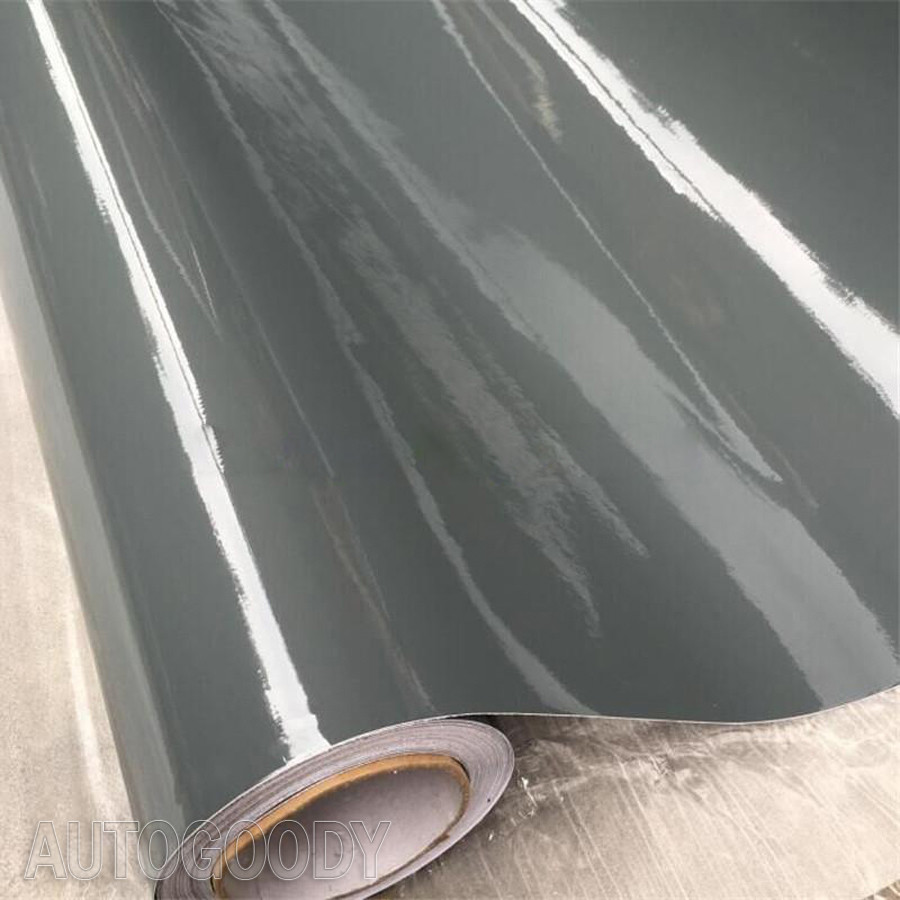 12″ x 60″ Super Gloss Glossy Nardo Gray Vinyl Film Wrap Air Bubble Free 1ftx5ft
