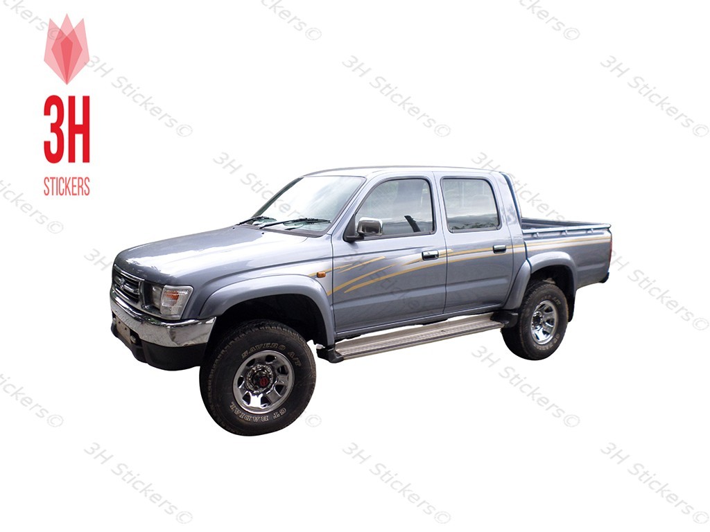 Custom Graphics for Toyota Hilux Pickup (printed via automobile metallic paints)