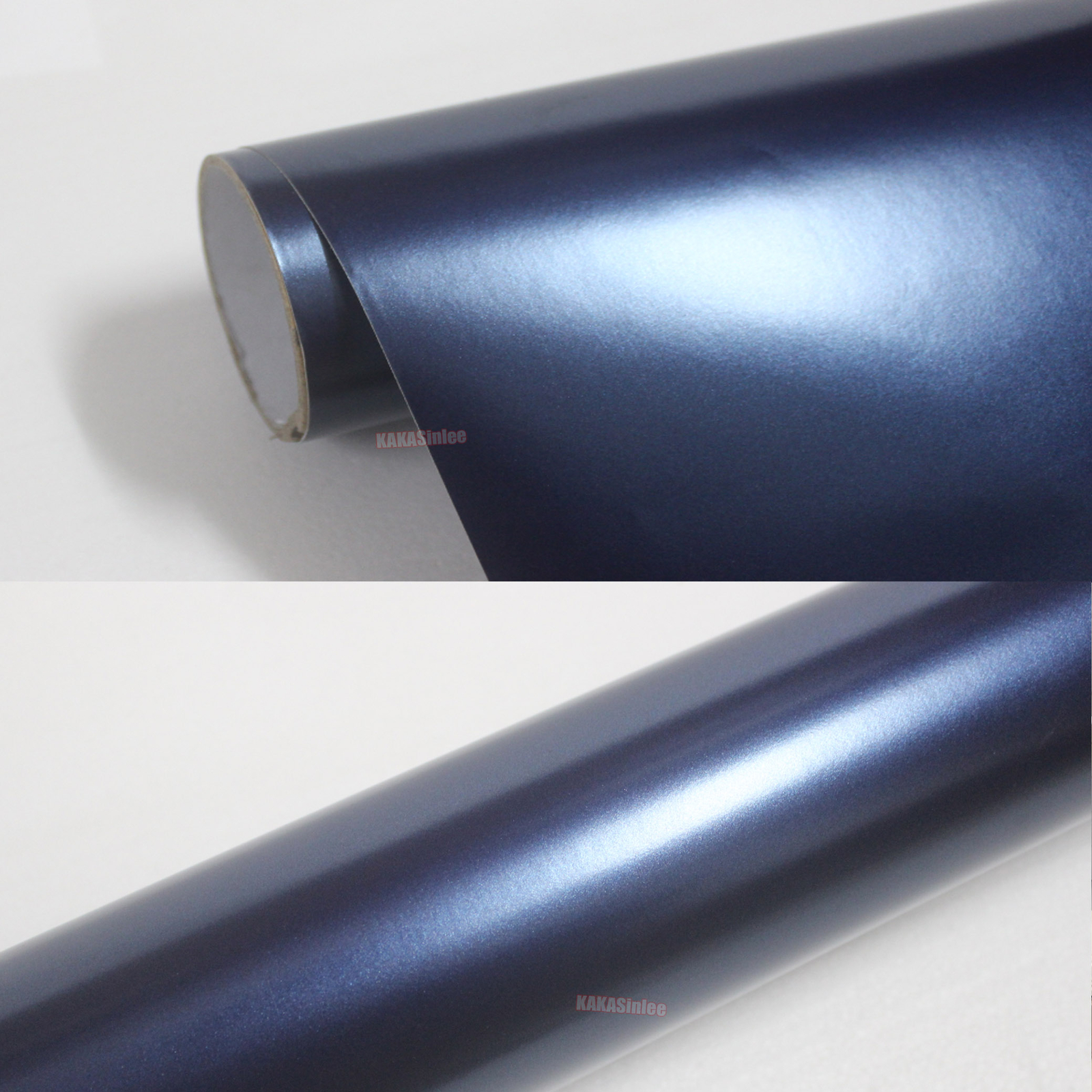Dark Blue – Flexible Pearl Metal Satin Chrome Vinyl Wrap Car SUV Hood Sticker US