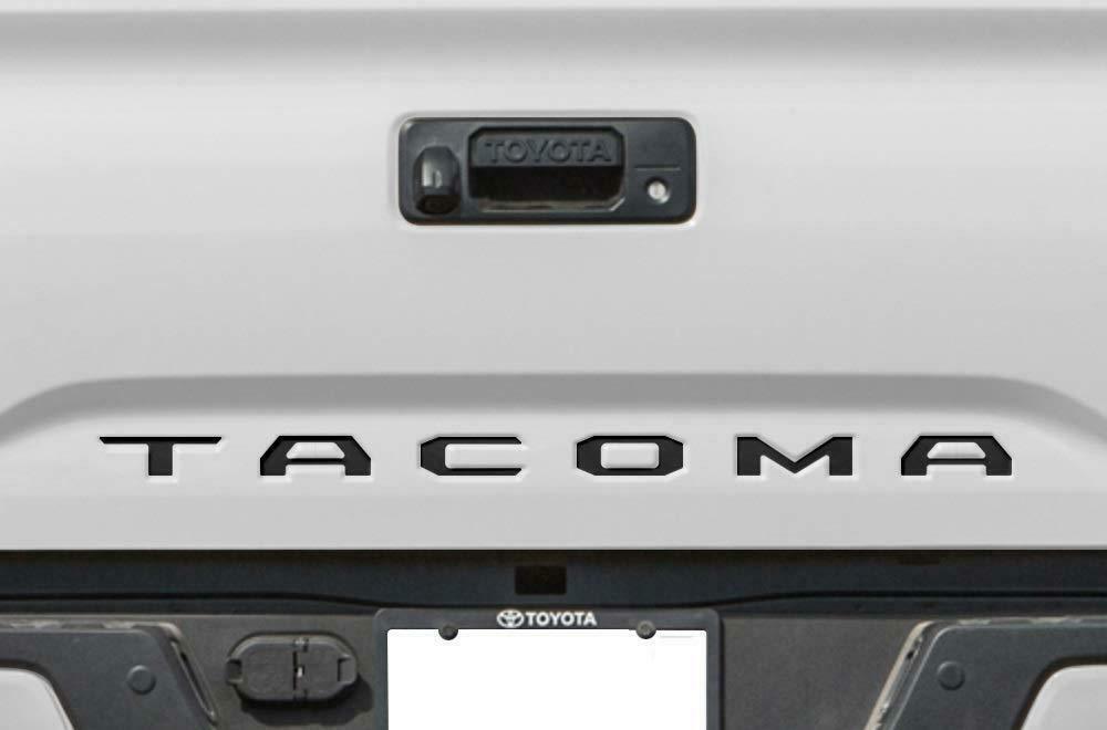 BLACK Tailgate Insert Letters Decal Vinyl Stickers for Toyota Tacoma 2016-22 New