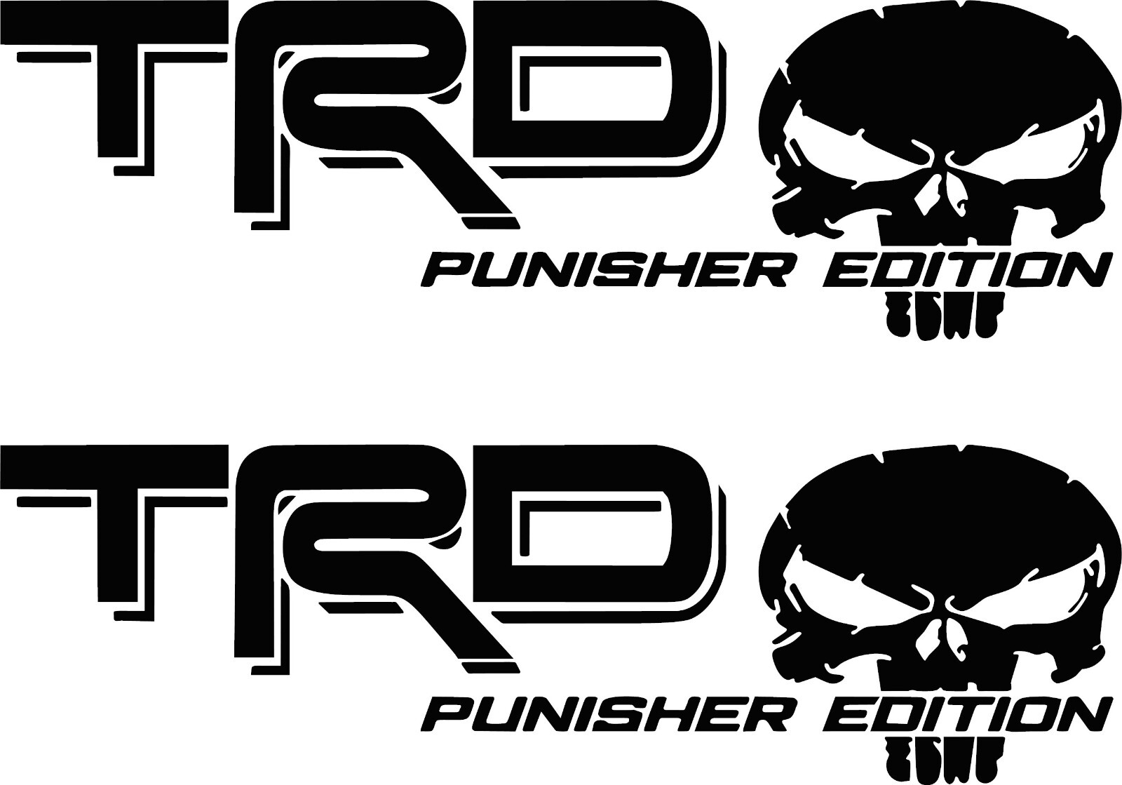 TOYOTA PREDATOR PUNISHER EDITION DECAL BUY 1 GET 1 FREE FOR YOUR TRUCK