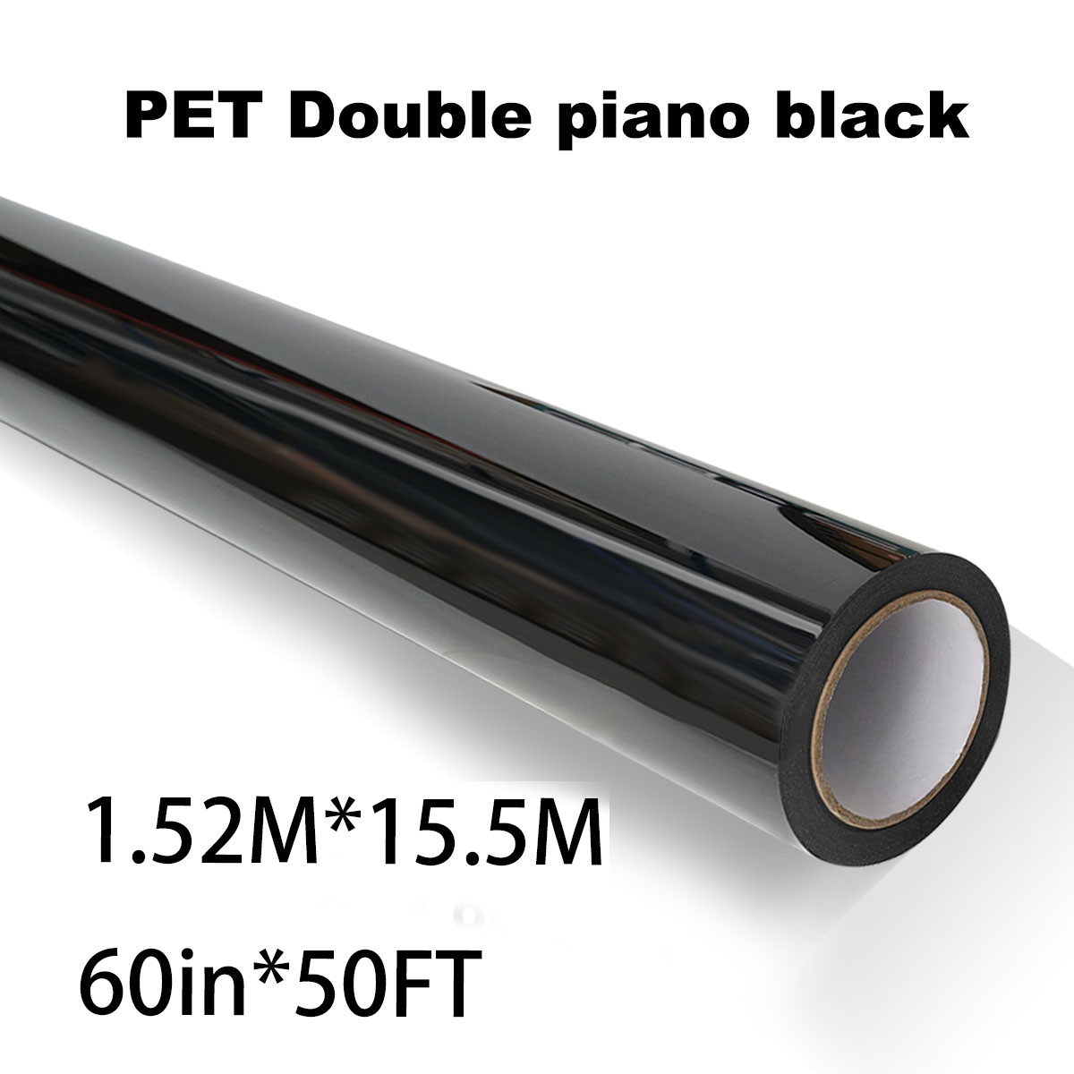 Piano Black Car Wrap PET Vinyl Film Air Release Bubble Free Ultra Gloss