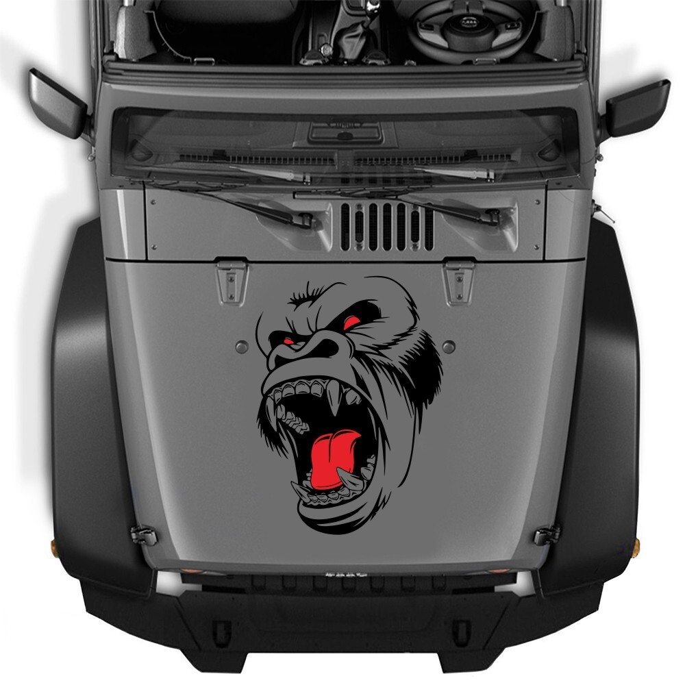 Car Decal Truck Side Door Bonnet Vinyl Horror Gorilla Graphics Decor DIY Sticker
