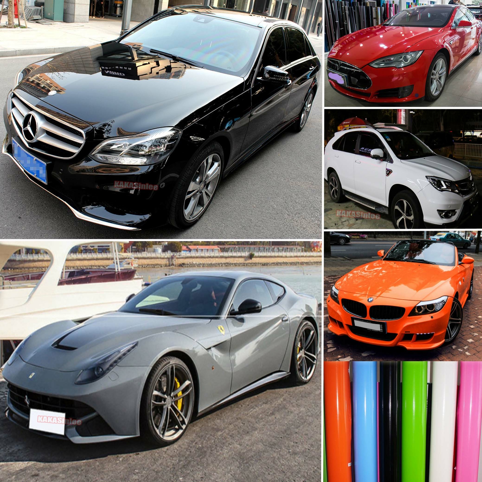 Air Free Stretch Car Paint Gloss Bright Matte Strip Vinyl Wrap Film Sticker US