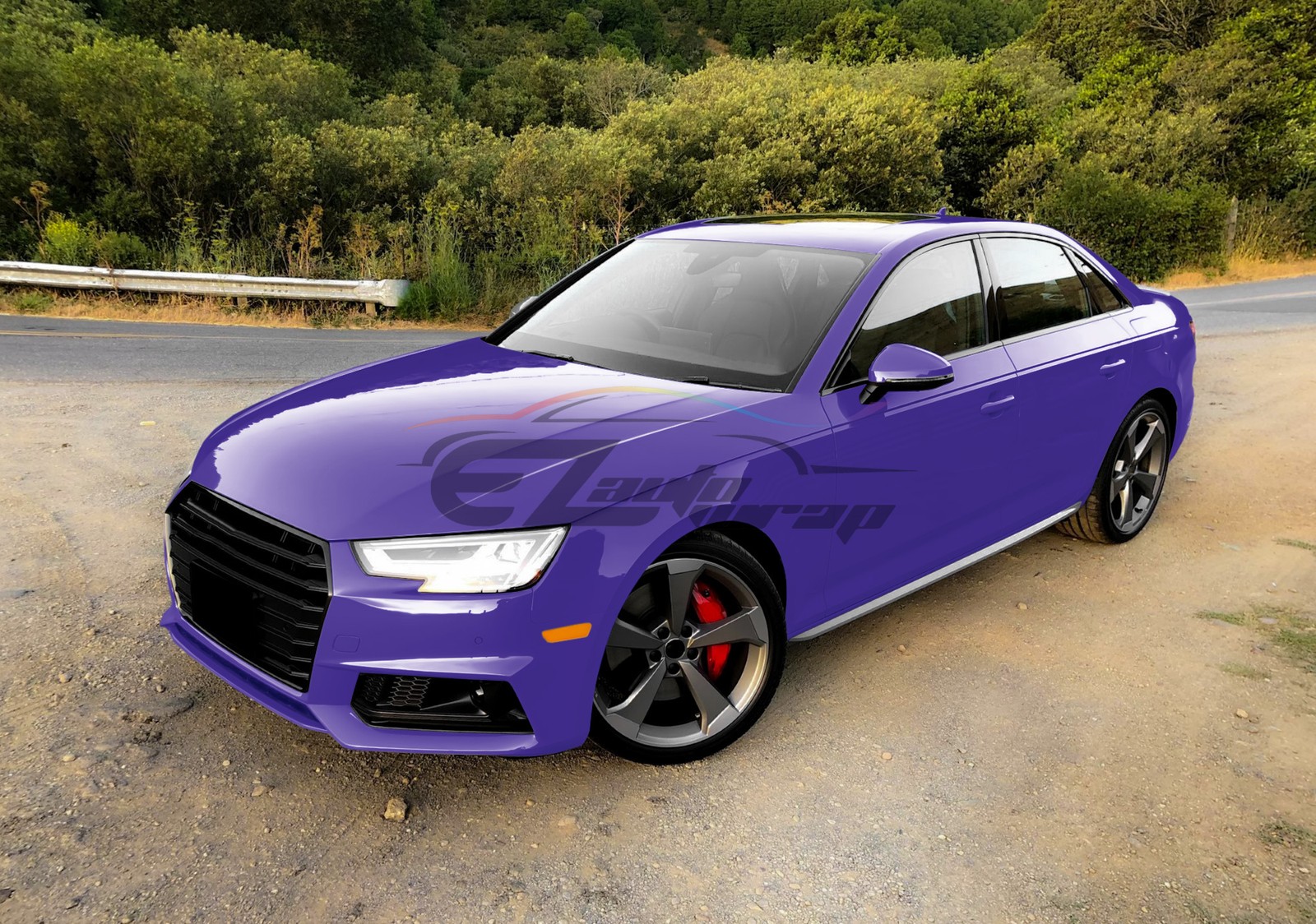 High Gloss Purple Glossy Car Vinyl Wrap Sticker Decal Sheet Film DIY Air Release