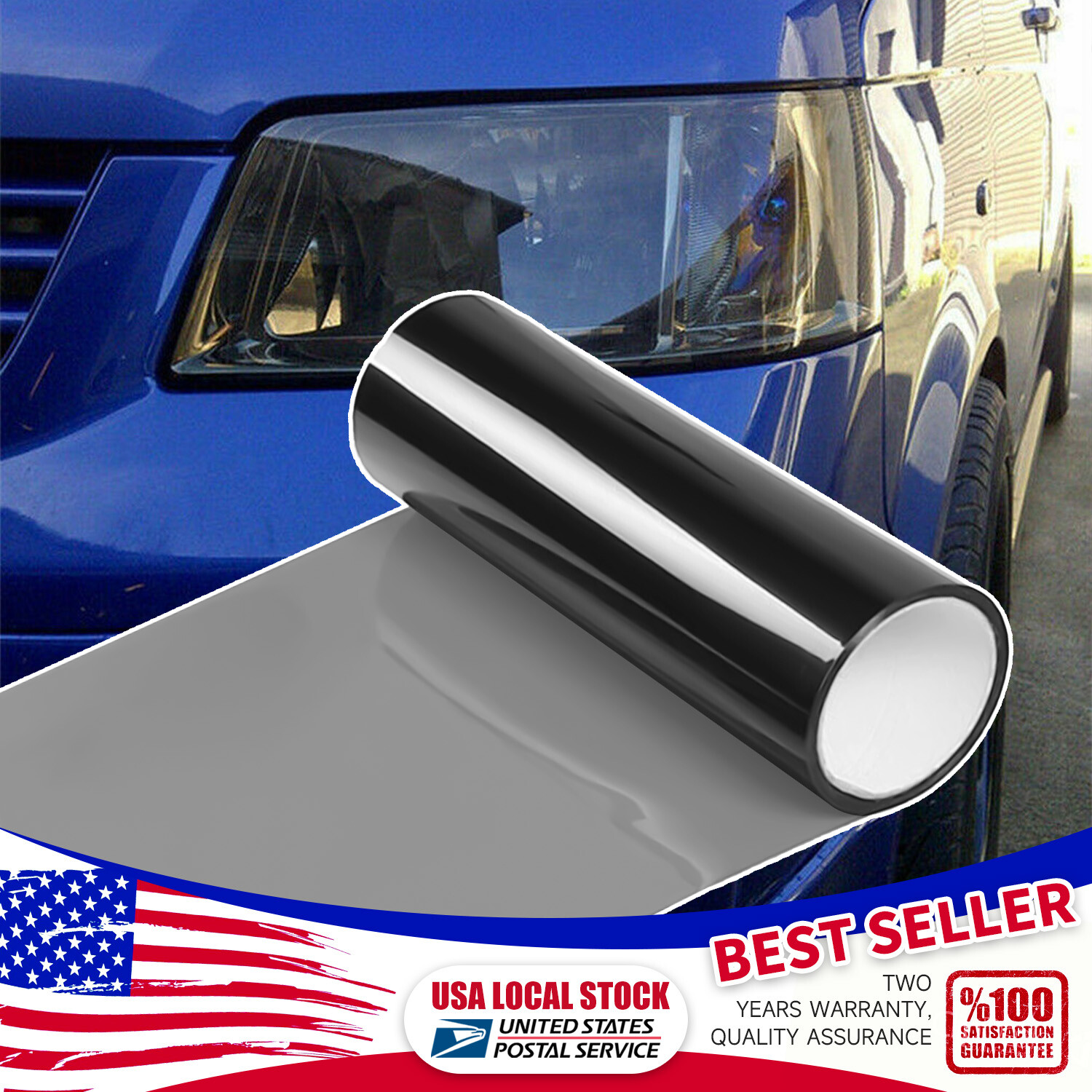 Vinyl Protection Film Light Black Tint Headlight Taillight Fog Sider Marker Wrap