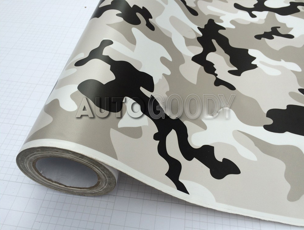 24″ x 60″ Snow Camo Camouflage Vinyl Film Wrap Decal Air Bubble Free 2ft x 5ft