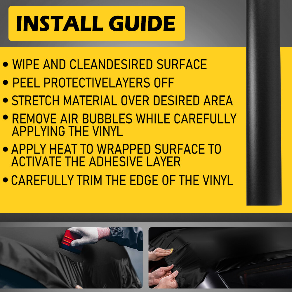 3m 2080 Matte Black Vinyl Car Vehicle Wrap Decal Sheet Roll Film | G12