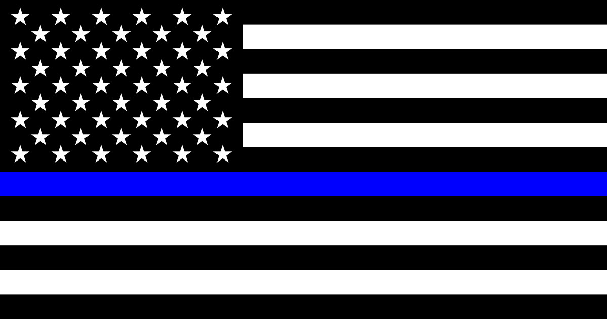 3″ x 5″ Blue Line American Flag (BACK THE BLUE) Adhesive Decal Sticker