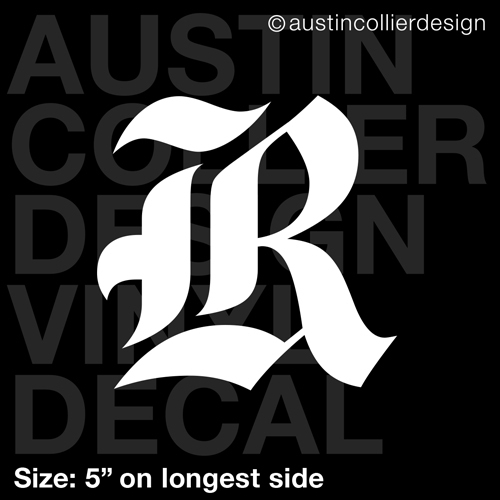 5″ LETTER “R” vinyl decal car truck window laptop sticker – initials name
