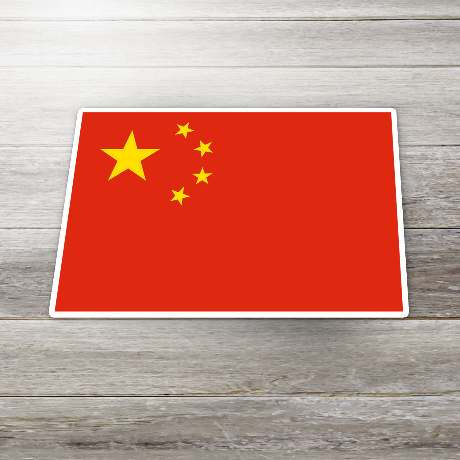 Pro Grade China Flag Decal PRC Sticker Golden Stars Vivid Red 1.5″ – 25″