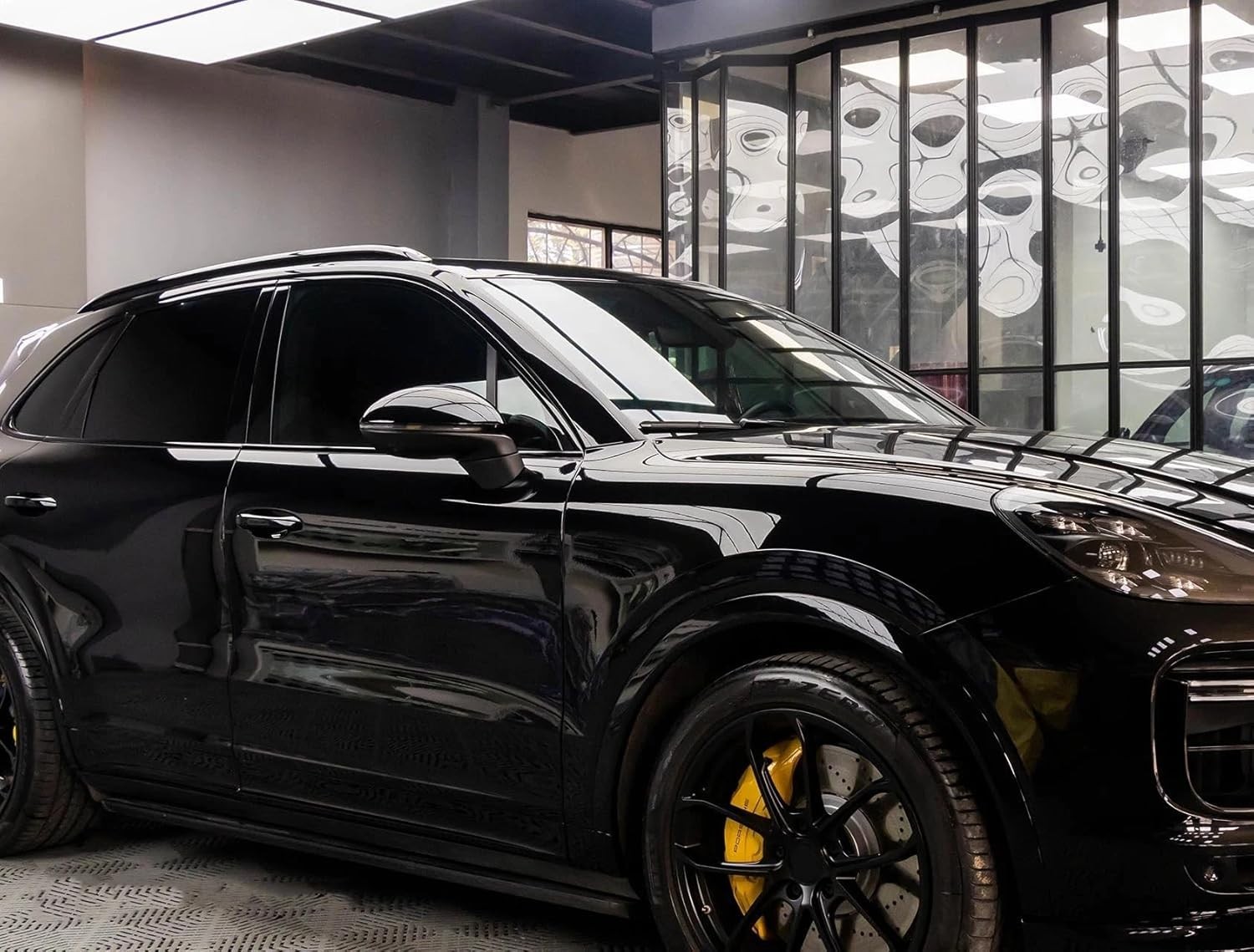 Ultra Gloss Vinyl Car Wrap Film Piano Black Black, 1ft x 5ft