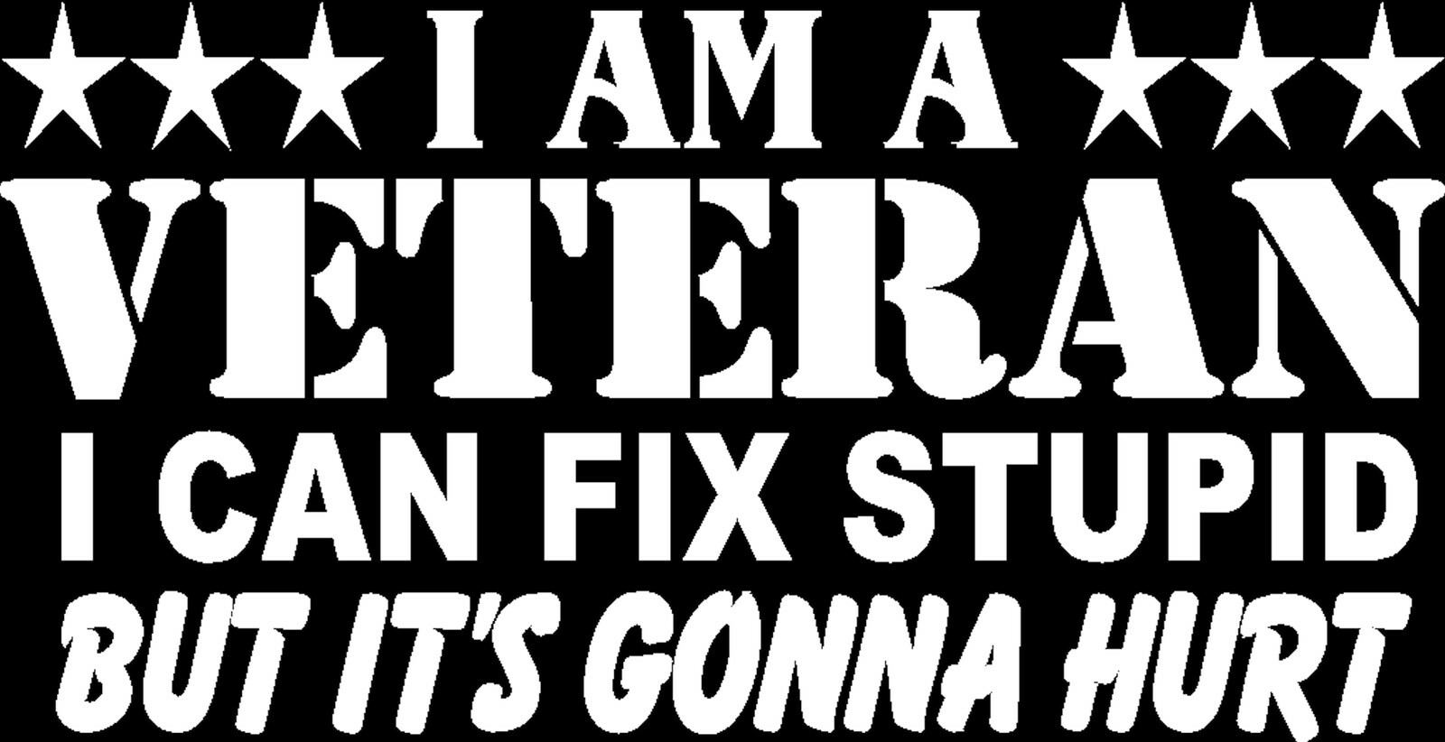I Am A Veteran I Can Fix Stupid Car Truck Window Decal Bumper Sticker US Seller