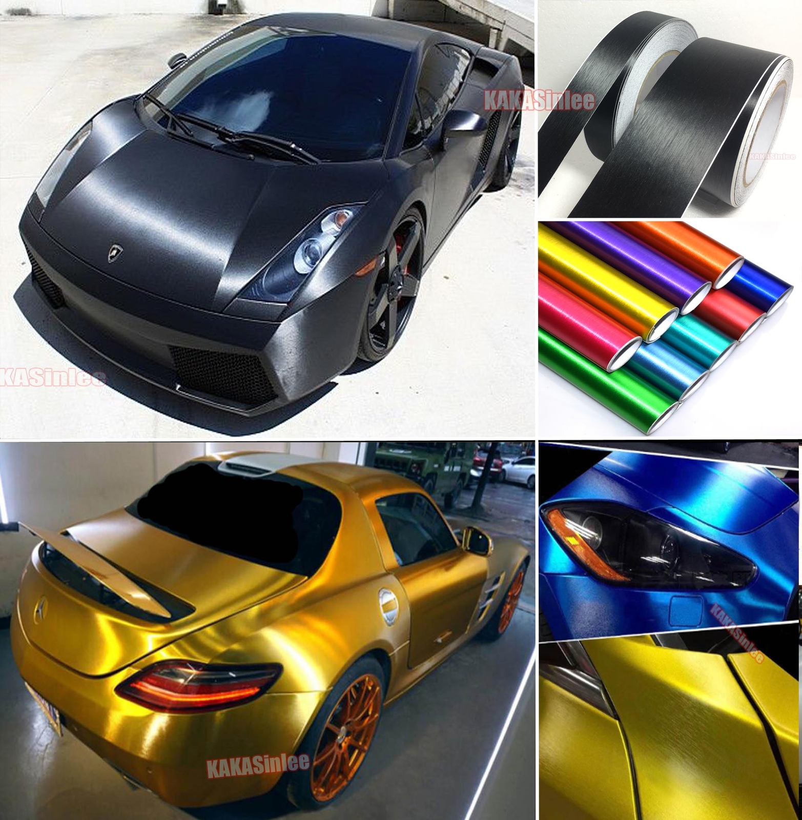 Stretch ALUMINUM Car Metal Matte Satin Chrome Brushed Vinyl Wrap Film Sticker US