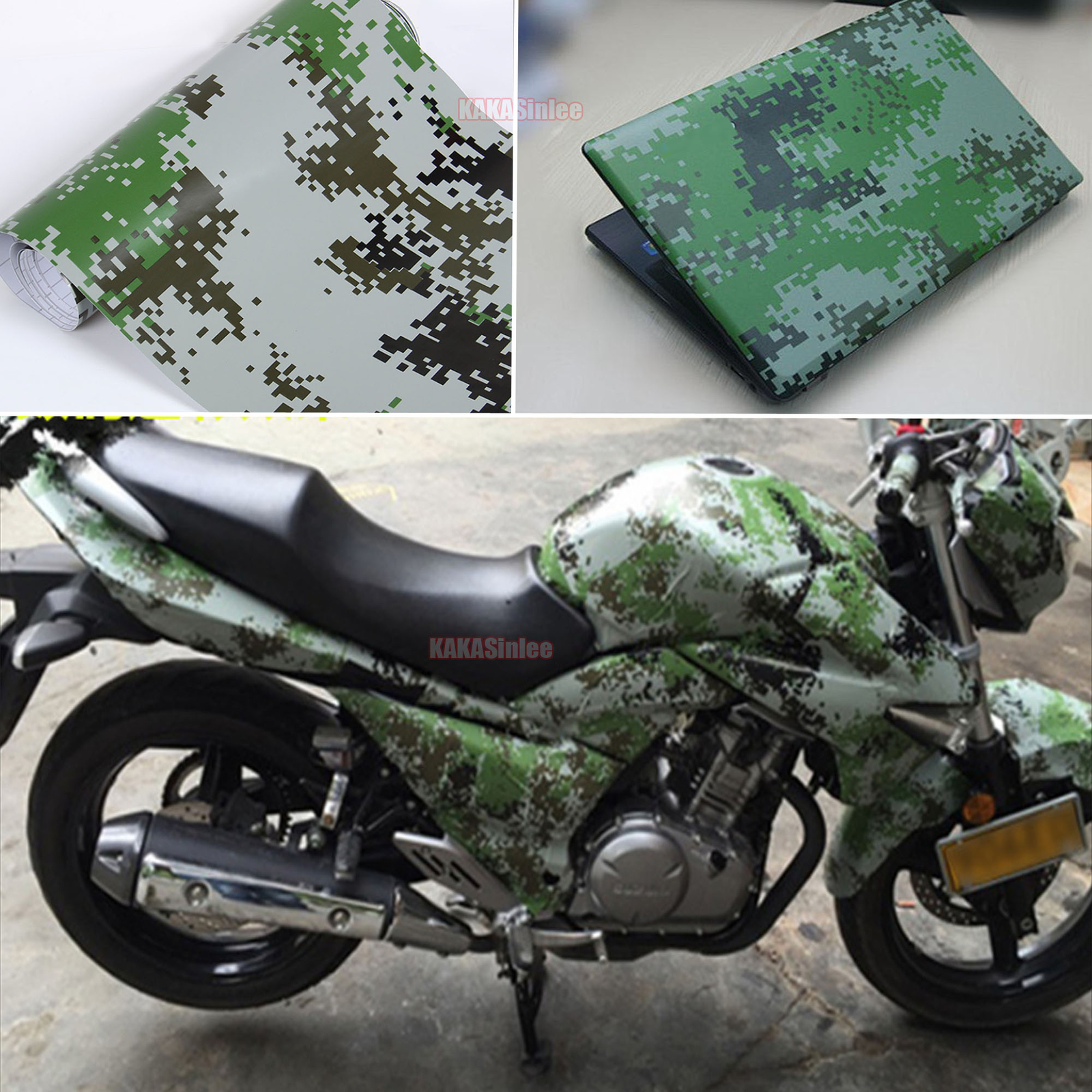 Matte Forest Digital Desert Camouflage Camo Car Vinyl Wrap Sticker – Flexible US