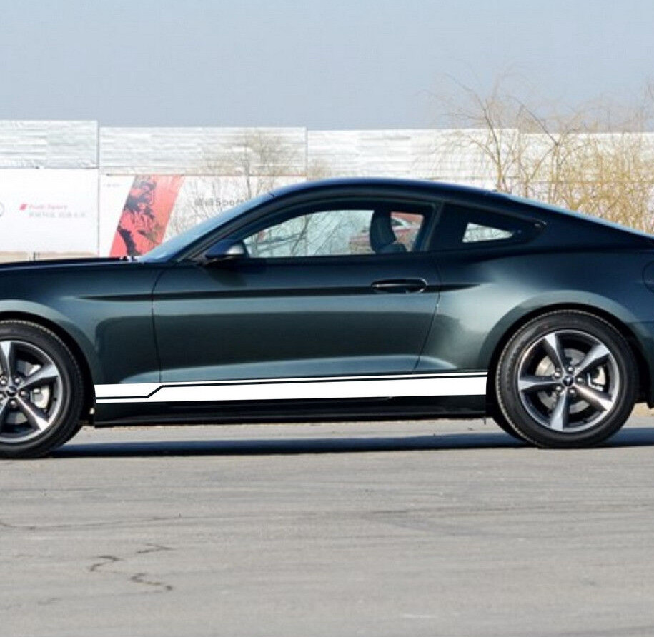 Car Decal stripes Racing 78” for Mustang Vinyl Lower Door Panel Stickers ZC1077