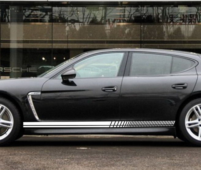 Car Decasl Racing Stripe 86” for PANAMERA Vinyl Lower Door Panel Sticker ZC1145