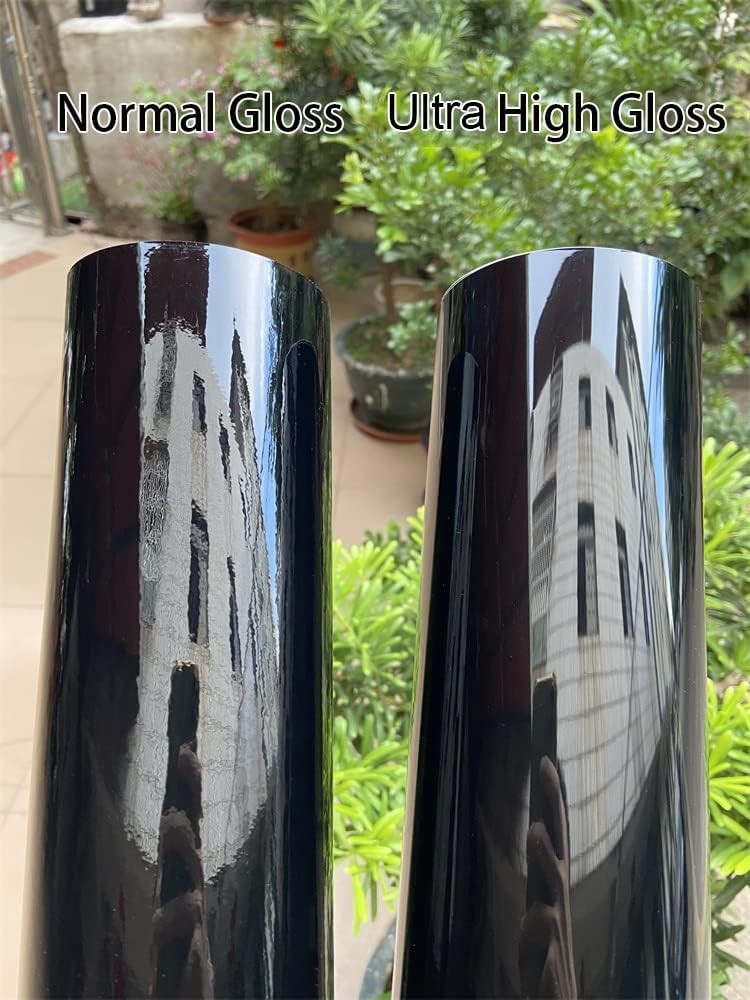 Ultra Gloss Vinyl Car Wrap Film Piano Black Black, 1ft x 5ft