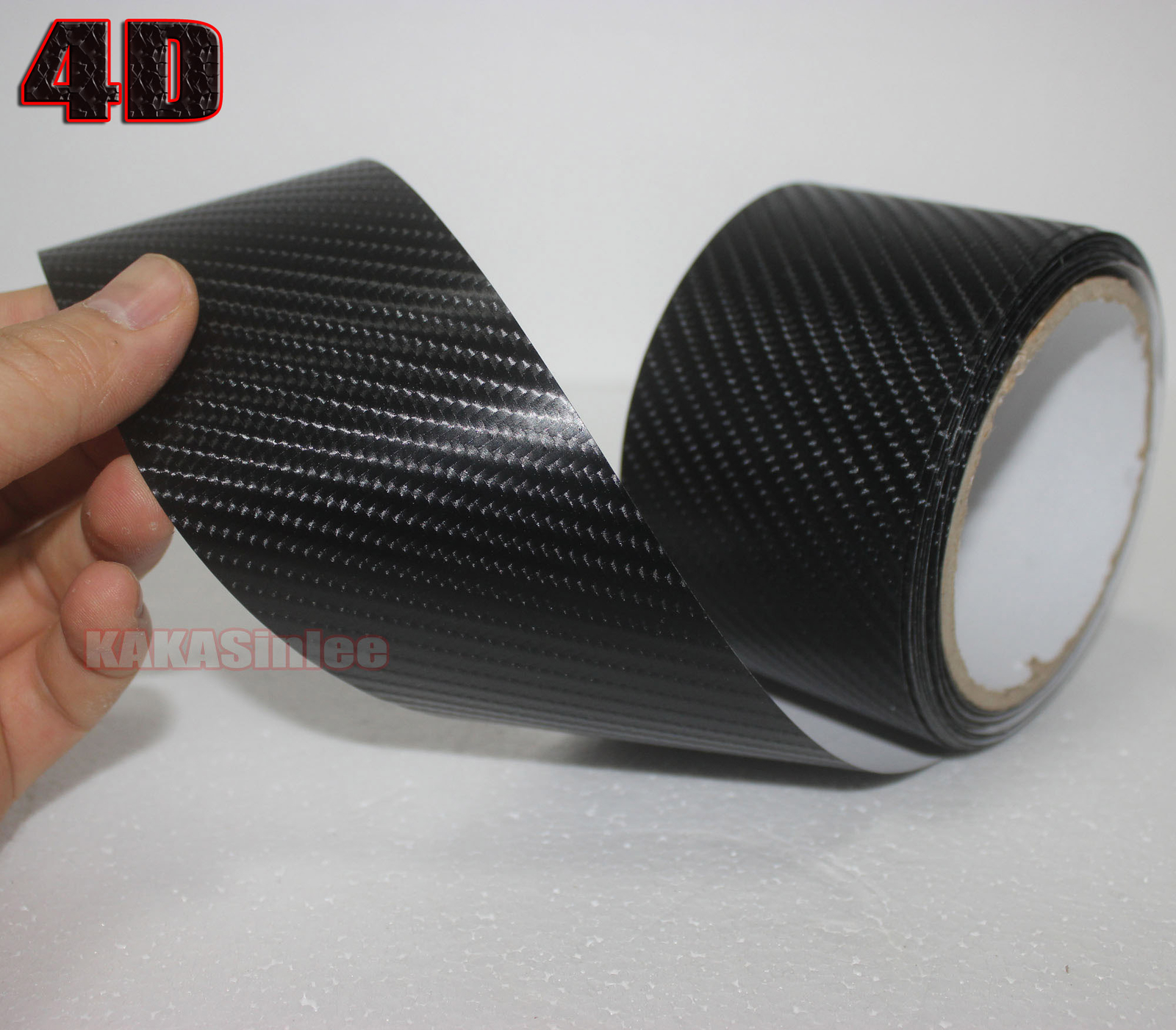 Tape Decal 2D 3D 4D 5D Texture Carbon Fiber Vinyl Wrap Car Sticker Strips Black