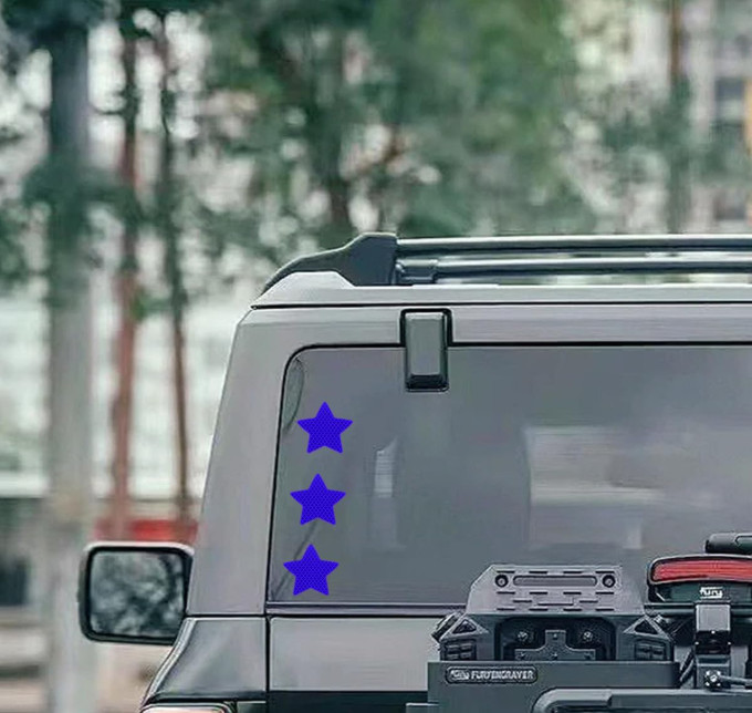 10PCS Car Reflective Star Decal, High-Intensity Vehicle Bumper Night Safety Warn