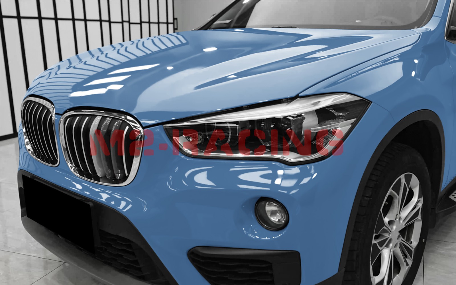 ESSMO PET Super Gloss Porcelain Blue Vehicle Vinyl Wrap Decal Glossy Like Paint