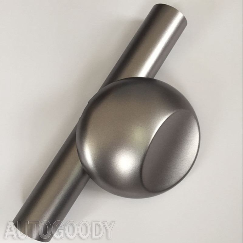 84″ x 60″ Satin Matte Chrome Metallic Dark Gray Vinyl Film Wrap Air Bubble Free