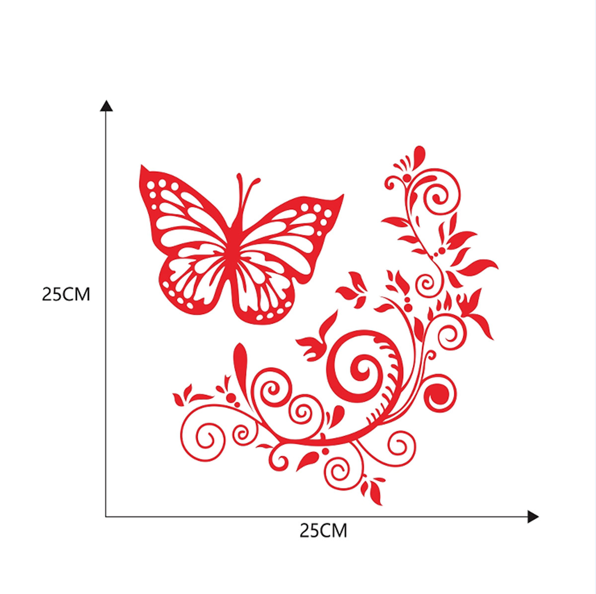 Butterfly Flower Sticker Car Body Side Poster Wall Window Waterproof Decor