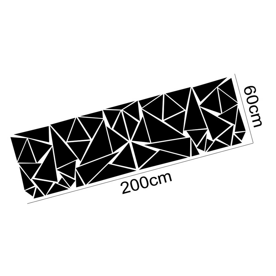 Geometric Triangle Graphics Decal Car Exterior Decoration Glossy Black Sticker