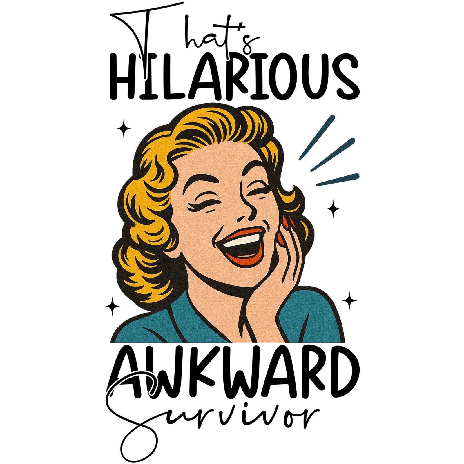 Humorous Sticker (3 Inch) Sarcastic Quote Hilarious Awkward Survivor !