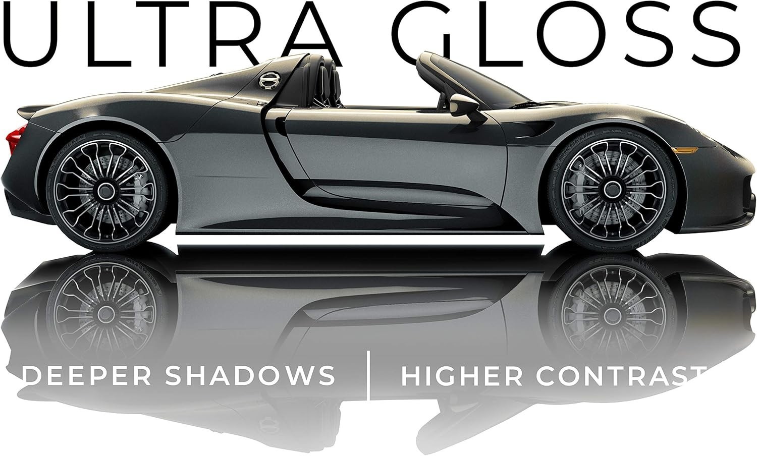 Stretchable Charcoal Grey Vinyl Car Wrap – Ultra Gloss Finish 10ft x 5ft