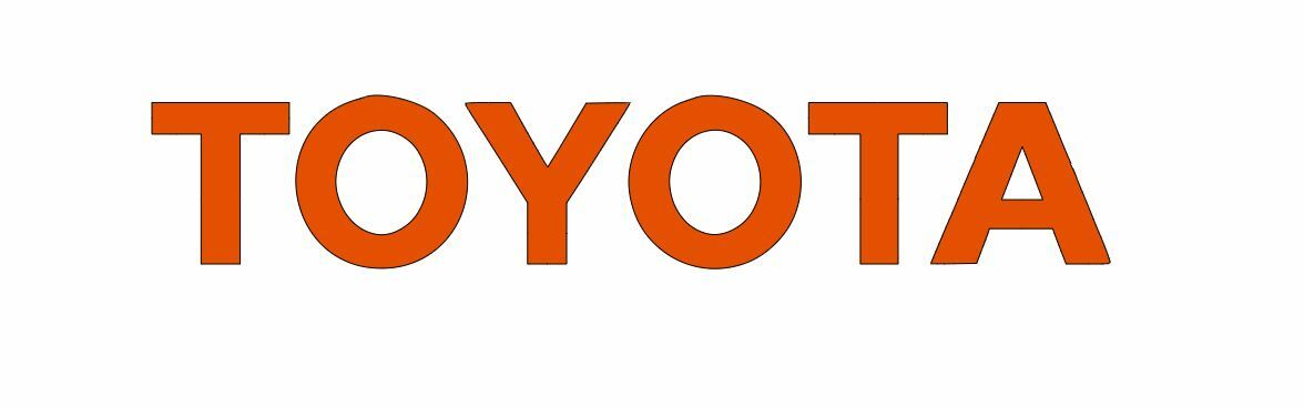 2x Toyota Logo Vinyl Sticker Decal 4″ 6″ 8″ 12″ 16″ 20″ 23″