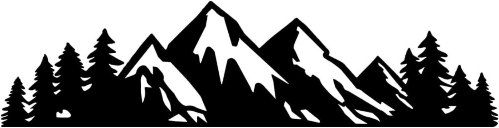 Sleek Mountain Tree Vinyl Decal Set for Cars & Laptops – Durable and Stylish