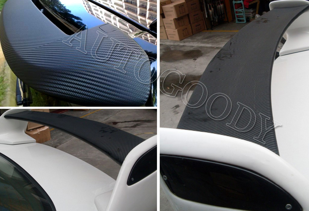 12″ x 60″ Black Carbon Fiber Vinyl Film Wrap 3D Bubble Free Air Release 1ftx5ft
