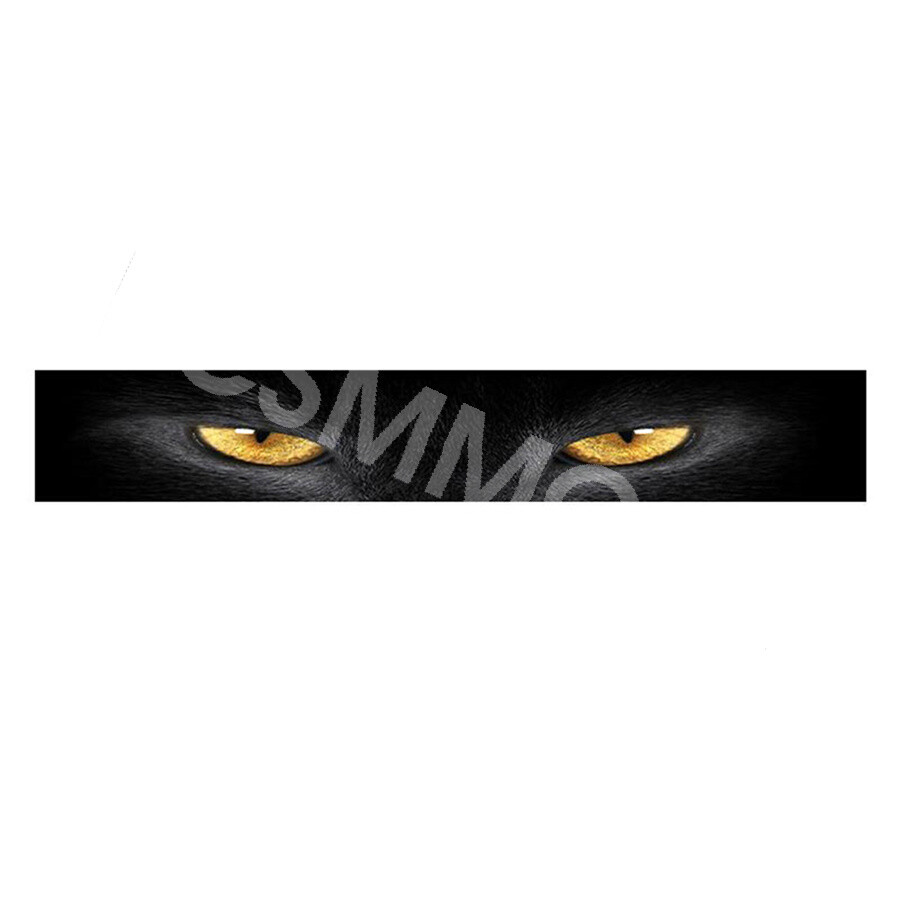 Car Front Window Decals Yellow Eye Leopard 3D Sunshade Stickers Self Adhesive