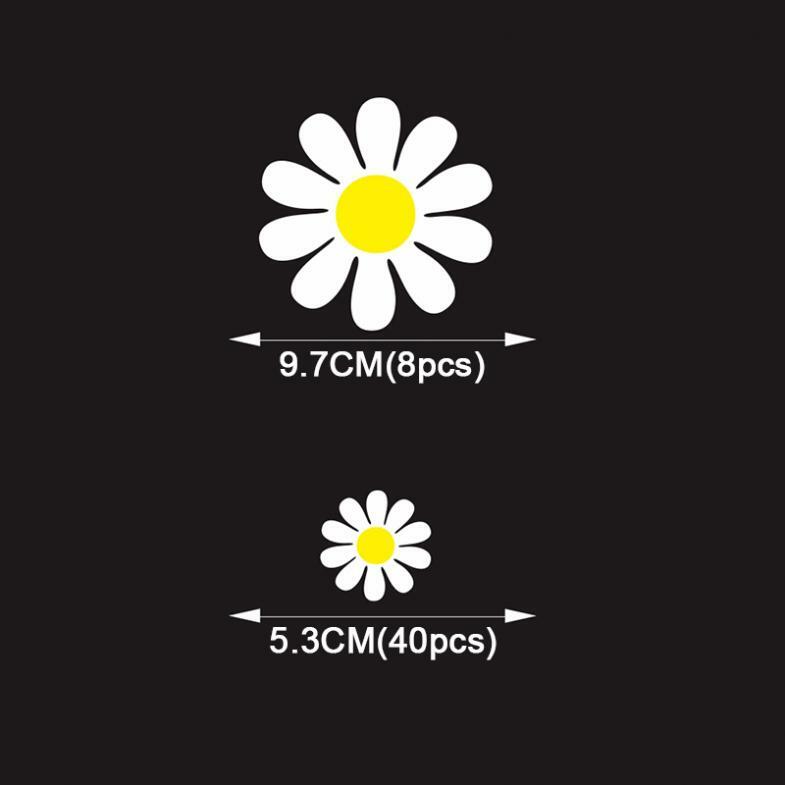 48 Daisy Flower Decal Car Stickers Graphics Bedroom Wall Window Decoration Art