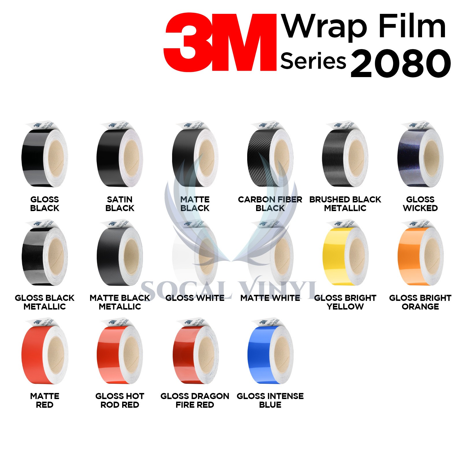 3M 1080 2080 Racing Stripes Vinyl Wrap Rally Stripe Decal Sticker Hood Roof